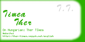 timea ther business card
