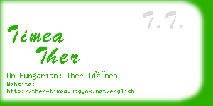 timea ther business card